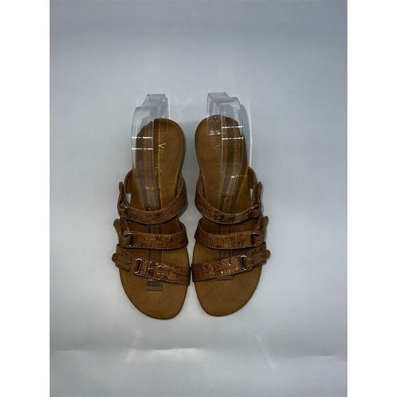 Vionic Women's Strappy Wedge Sandals Tan Size 8 Casual Summer - Picture 6 of 9